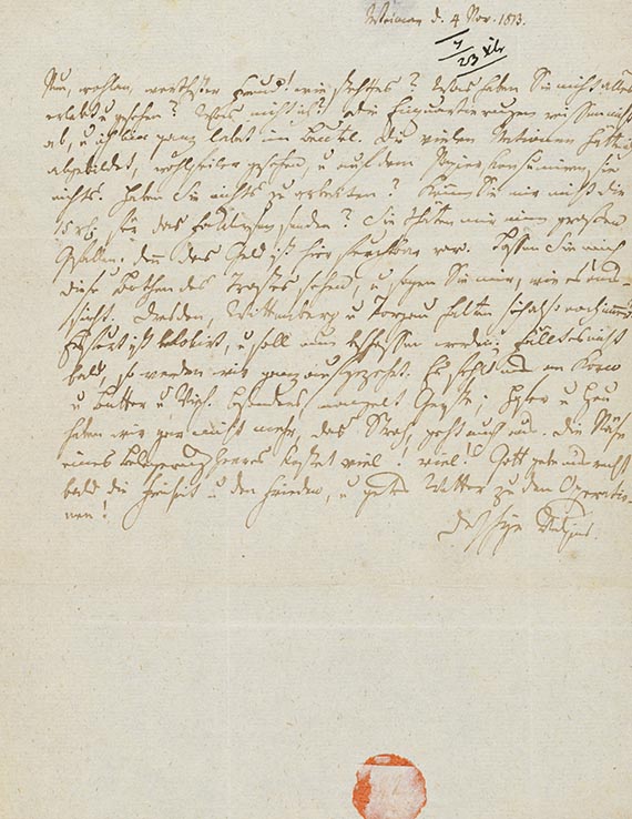 Christian August Vulpius - A 23: Brief an Buchhändler Rein, 1 S.