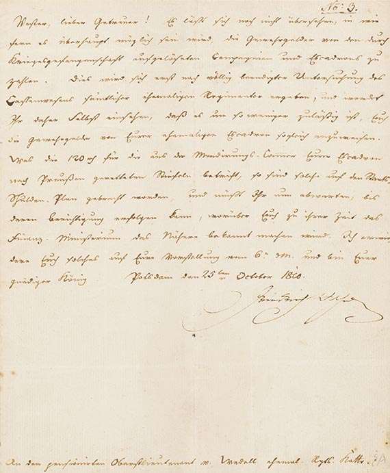  Friedrich Wilhelm III. - A 33: Brief, 1 S.
