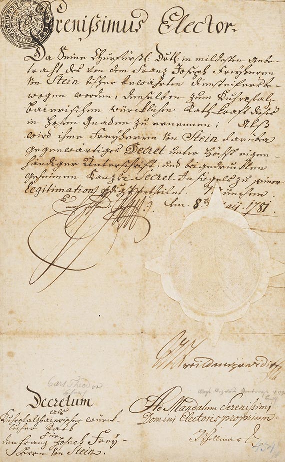 Karl II. Kurfürst von Bayern - A 39: Brief, 1 S.