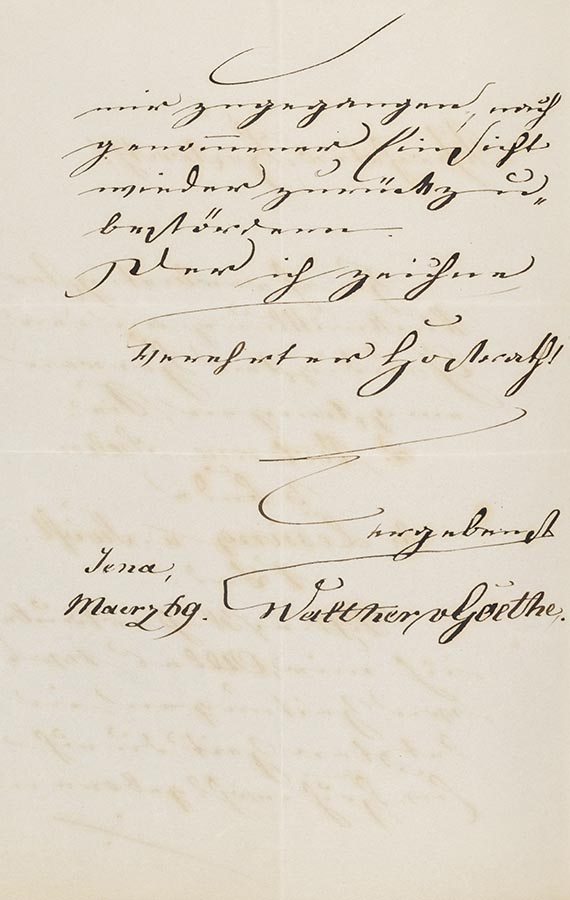 Walther von Goethe - A 54: Brief, 2 S.