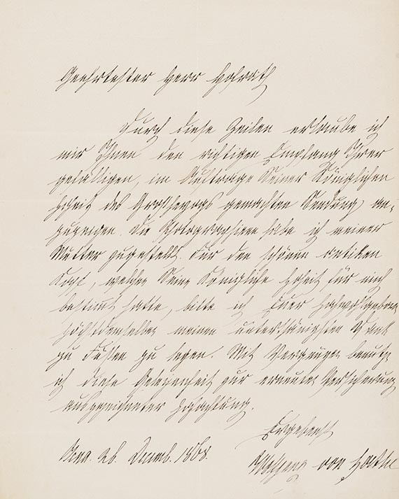 Wolfgang Maximilian von Goethe - A 55: Brief, 1 S.