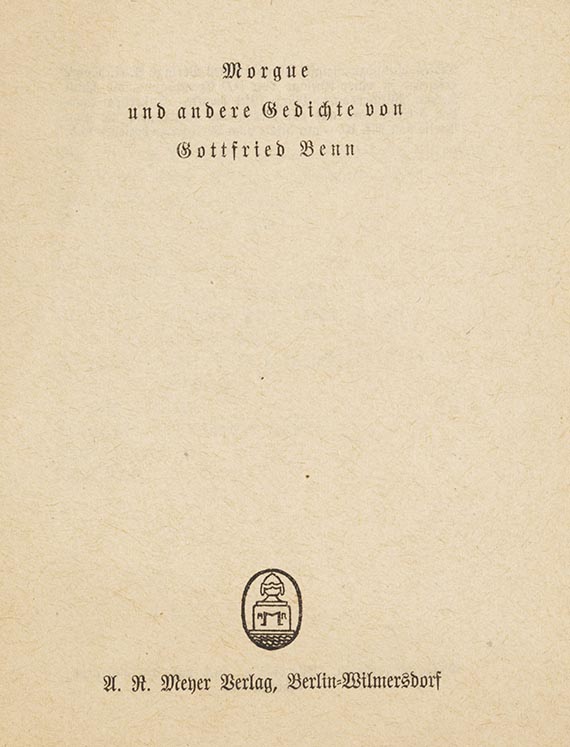 Gottfried Benn - Morgue