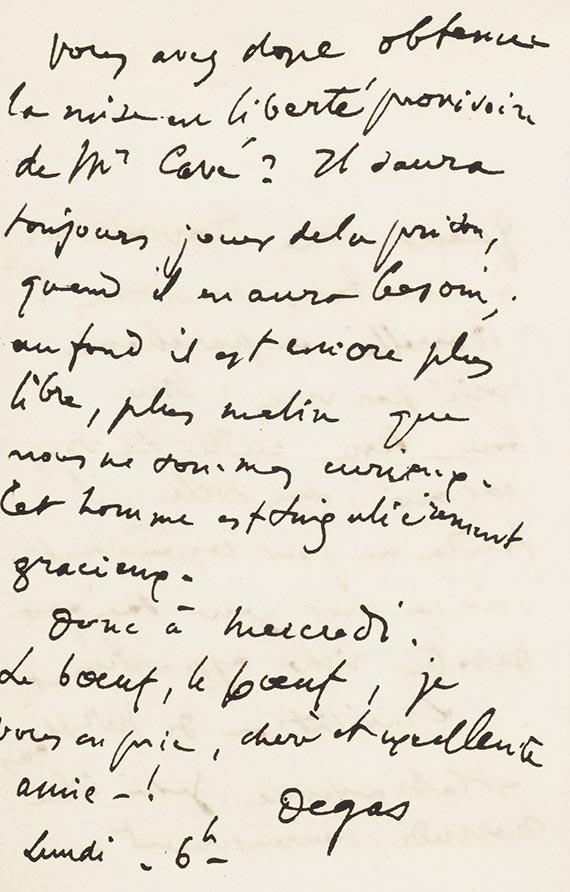 Edgar Degas - Eigh. Brief m. U.