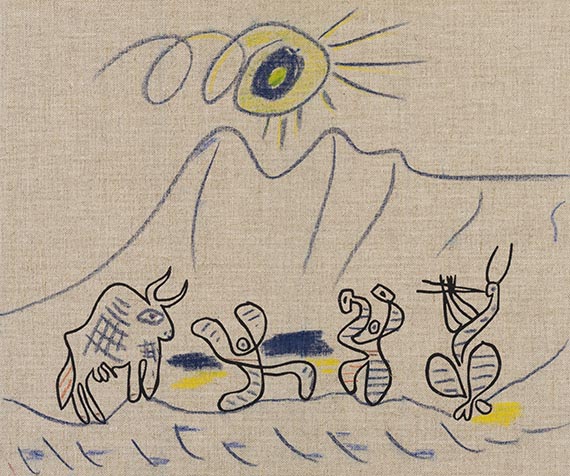 Pablo Picasso - Linolschnitte. Mit Widmung + Zeichnung von Picasso.