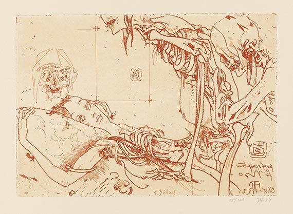Horst Janssen - Mappe: Post scriptum (14 Blatt)