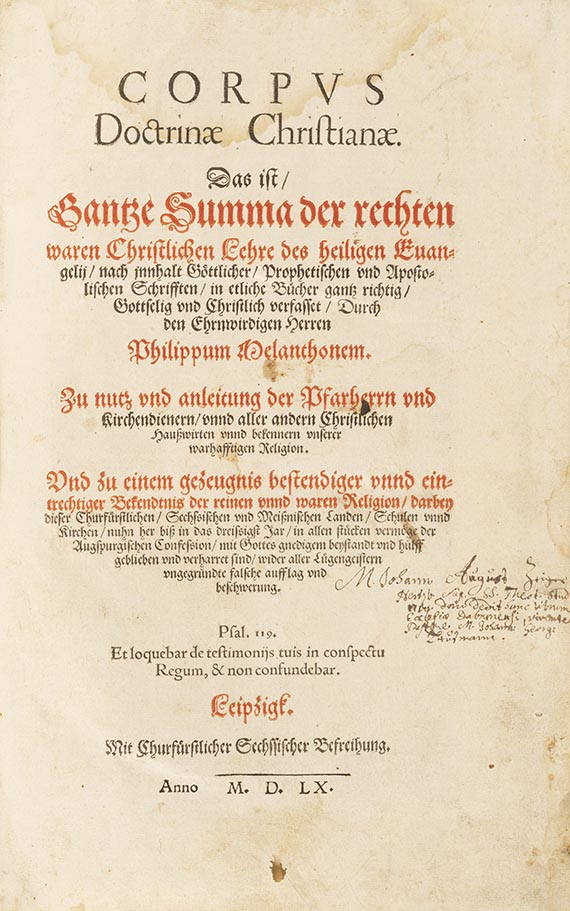 Philipp Melanchthon - Corpus doctrinae - Weitere Abbildung