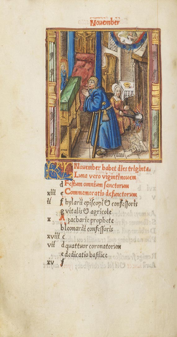  Horae B.M.V. - Gedrucktes Stundenbuch auf Pergament - Weitere Abbildung